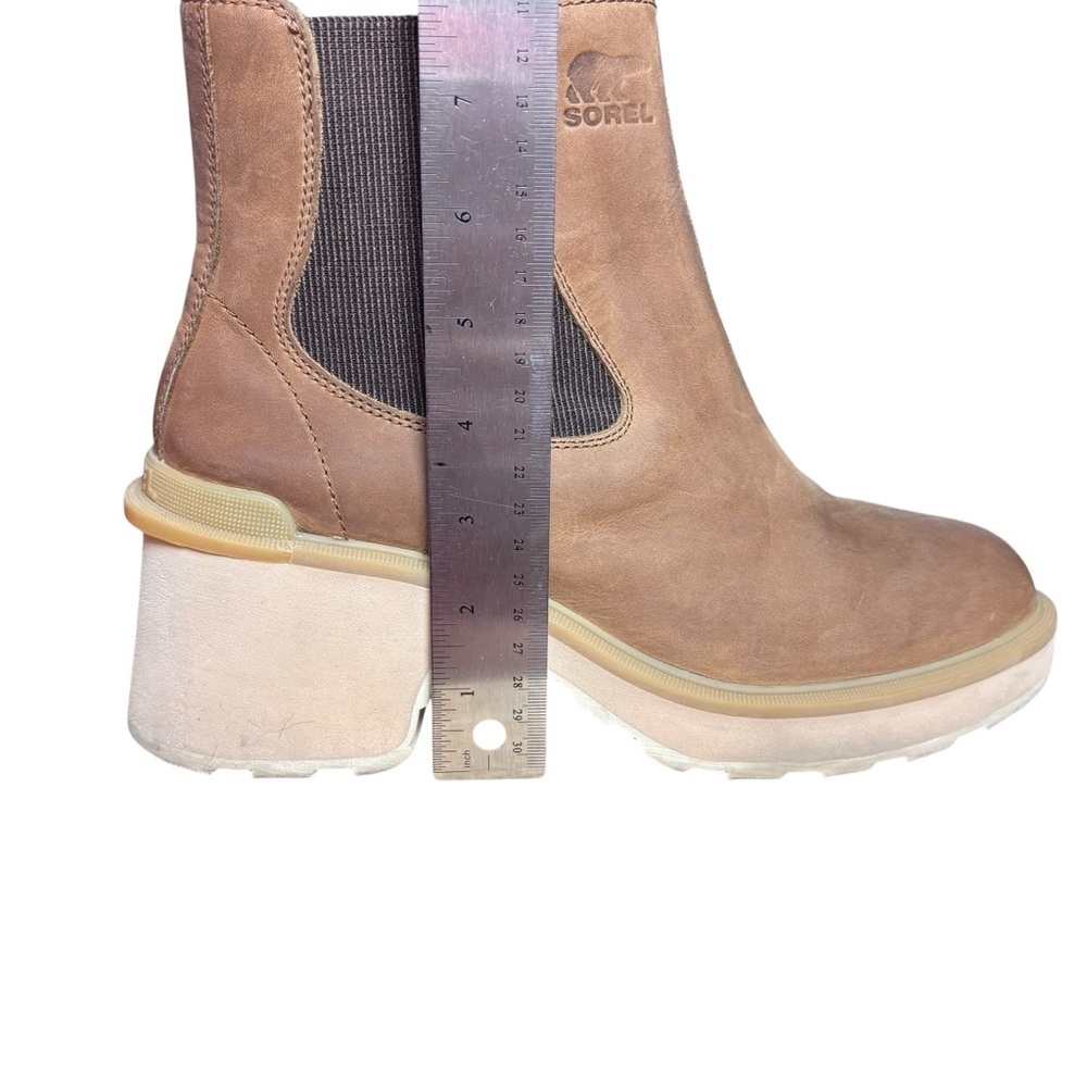 Sorel Hi-Line Chunky Heel Chelsea Boots in Umber/Ceramic – Women’s Sz 10 - Picture 7 of 11